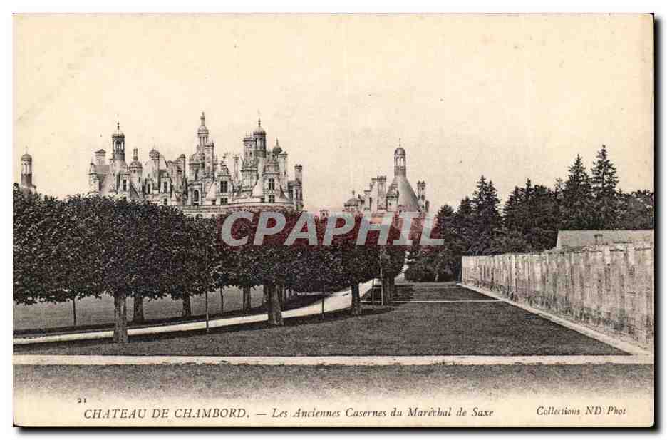 Chateau de Chambord - Les Anciennes Casernes du Marechal de Saxe - CPA 