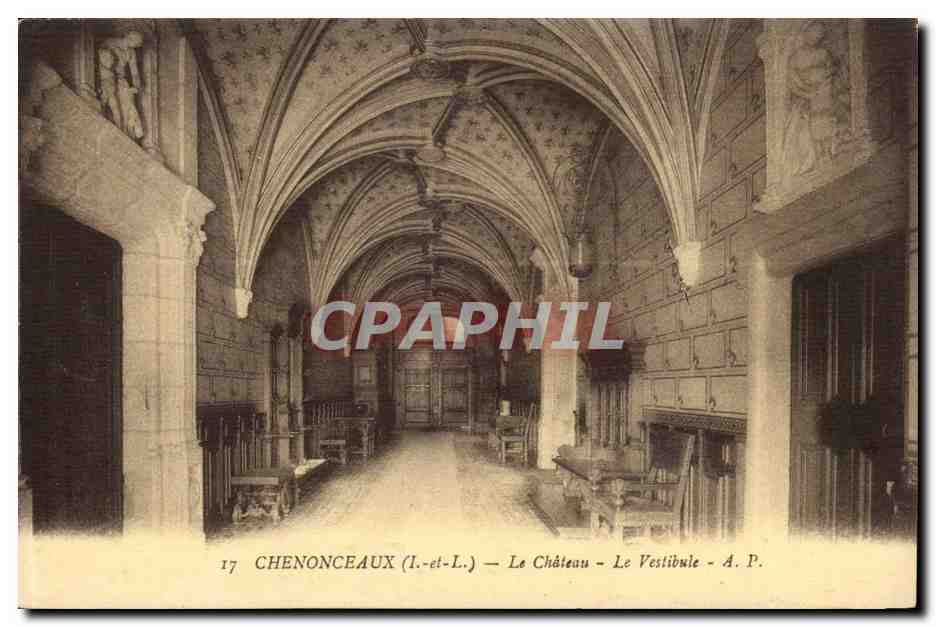 Chenonceaux - Le Chateau Le Vestible CPA 