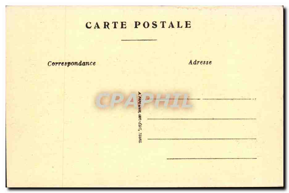 Chenonceaux - Le Chateau Le Vestible CPA  — Rückseite