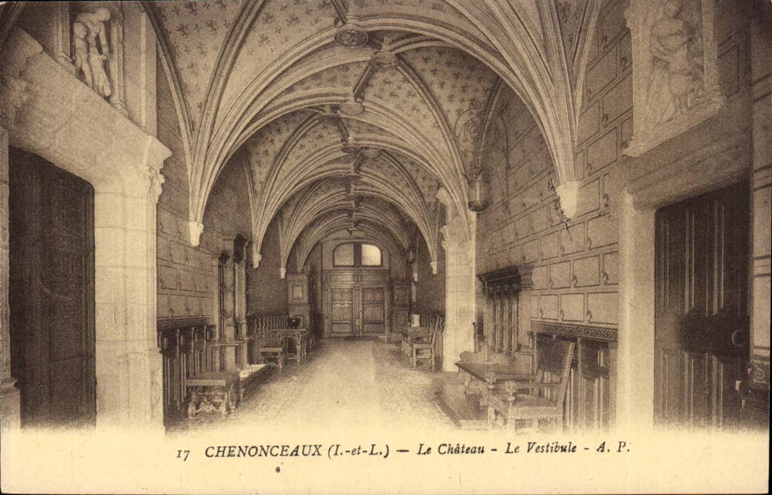 Chenonceaux - Le Chateau Le Vestbule CPA 