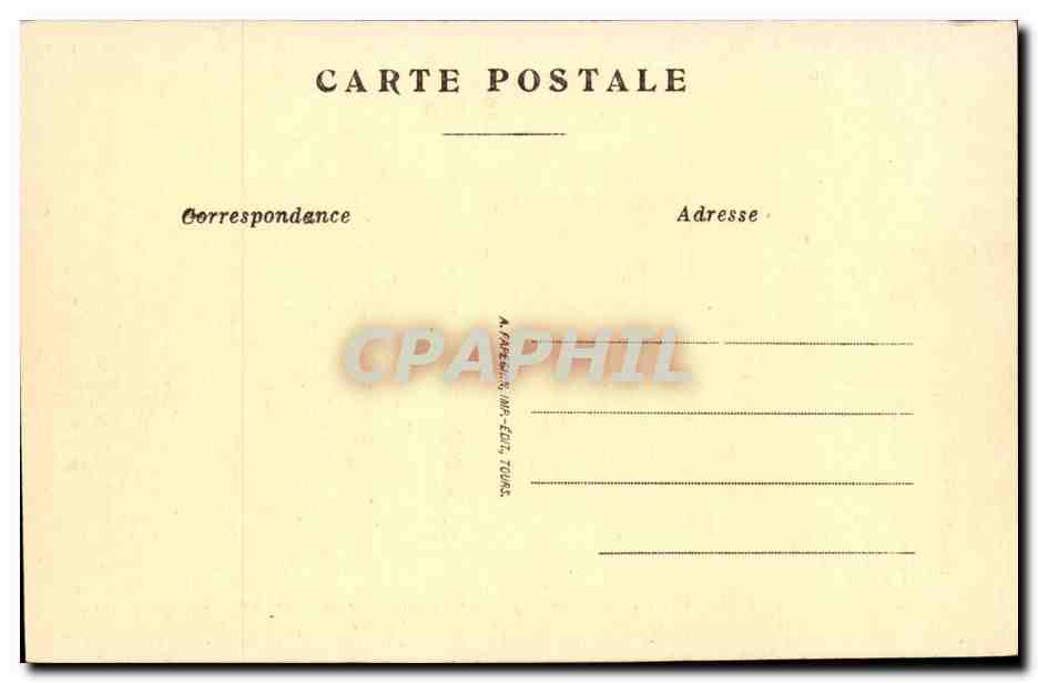 Chenonceaux - Le Chateau Le Vestbule CPA  — Rückseite