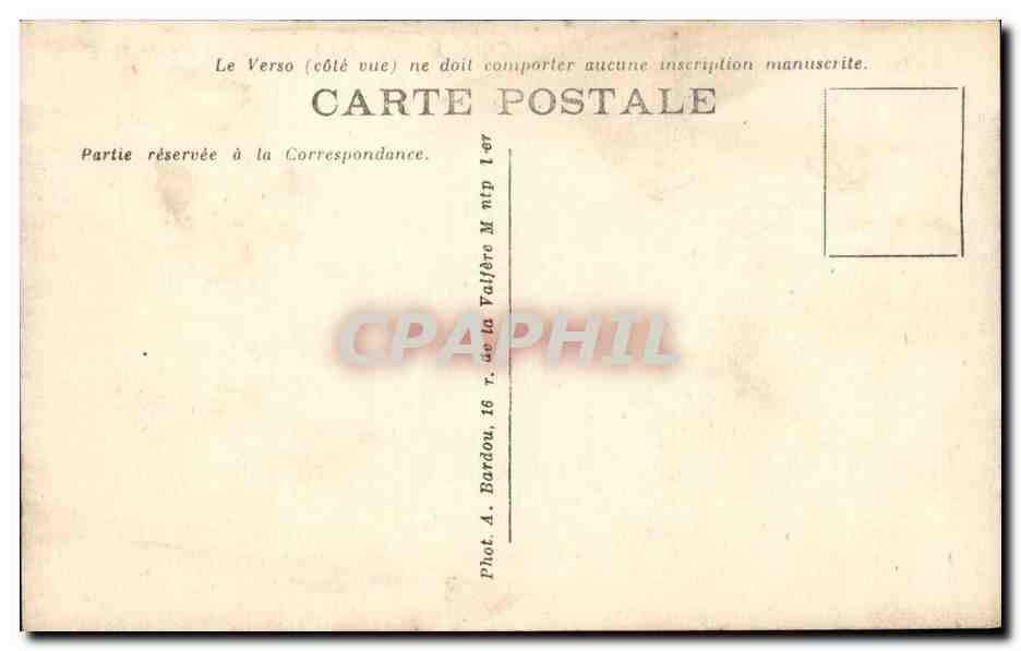 CPA Montpellier Hotel des Postes et la prefecture — Rückseite