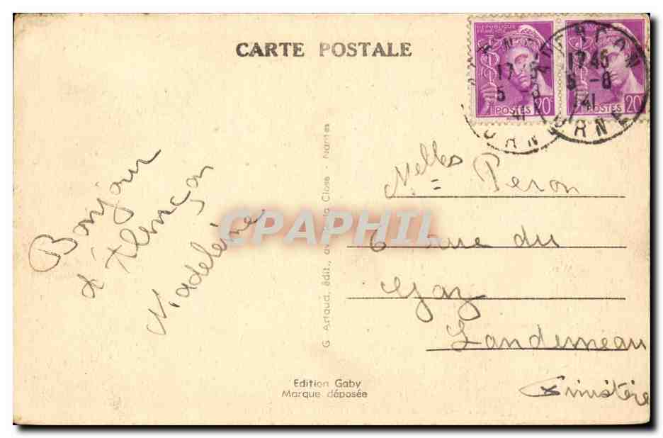 CPA Alencon Le jardin public — Verso