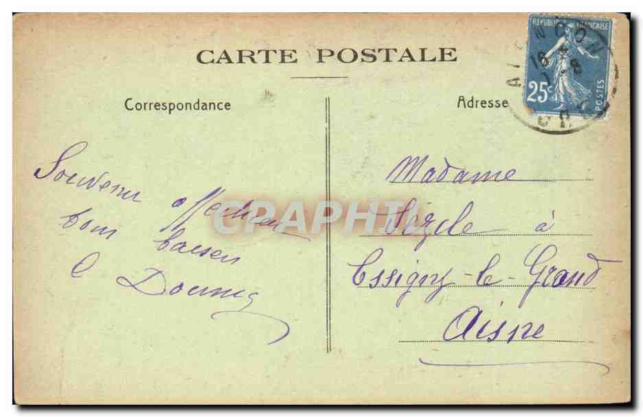 CPA Alencon Porte du chateau des Ducs — Rückseite