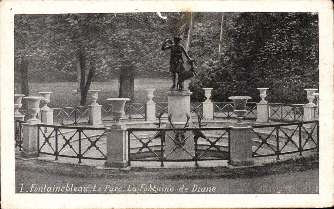 Fontainebleau. Il Parco. La Fontana di Diana — editore sconosciuto, n. serie 1