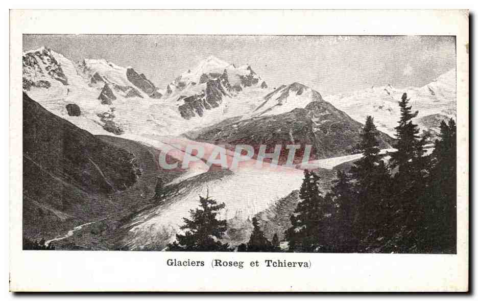 Suisse - Glaciers Roseg et Tchierva - CPA 