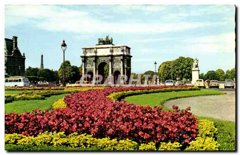 Paris 1 Jardin et arc de Triomphe du Carroussel - CPA 