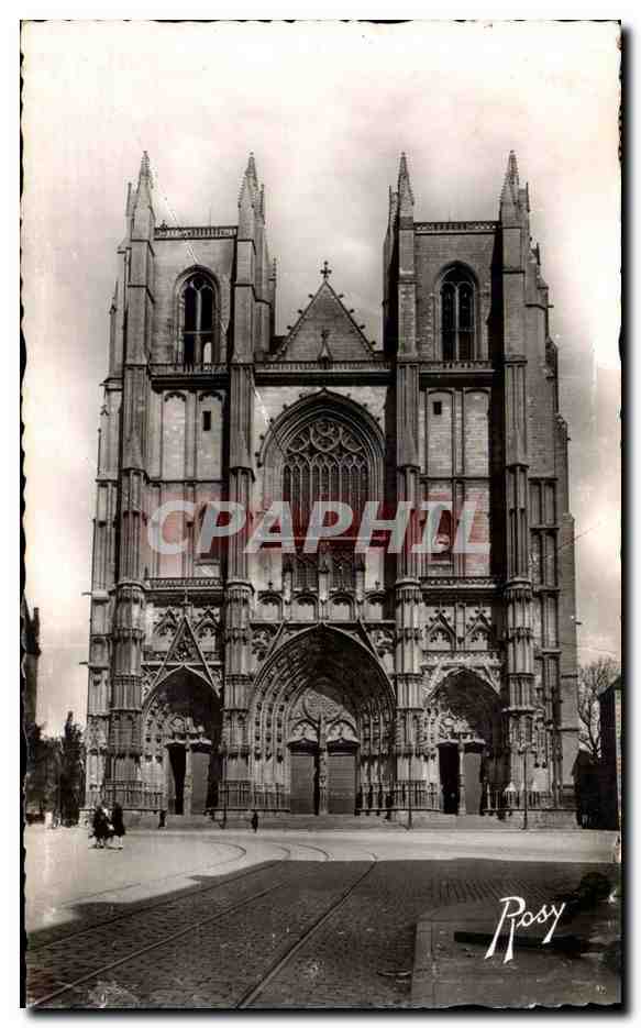 Nantes - Facade de la Cathedrale - CPA 