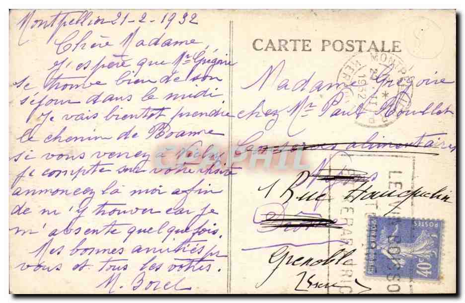 Montpellier - Square de la Gare de Palavas et Esplande - CPA  — Rückseite