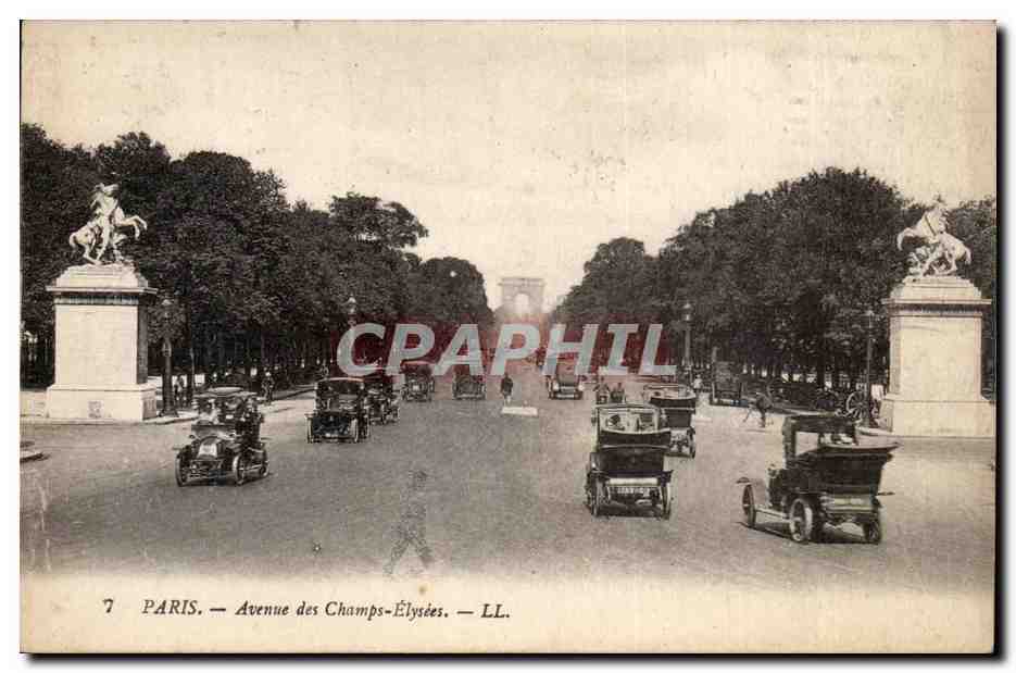 Paris - 8 - Champs Elysees - Automobile - CPA 