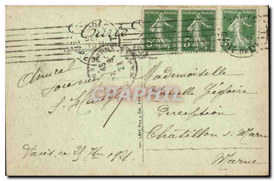 Paris - 8 - Champs Elysees - Automobile - CPA  — Verso