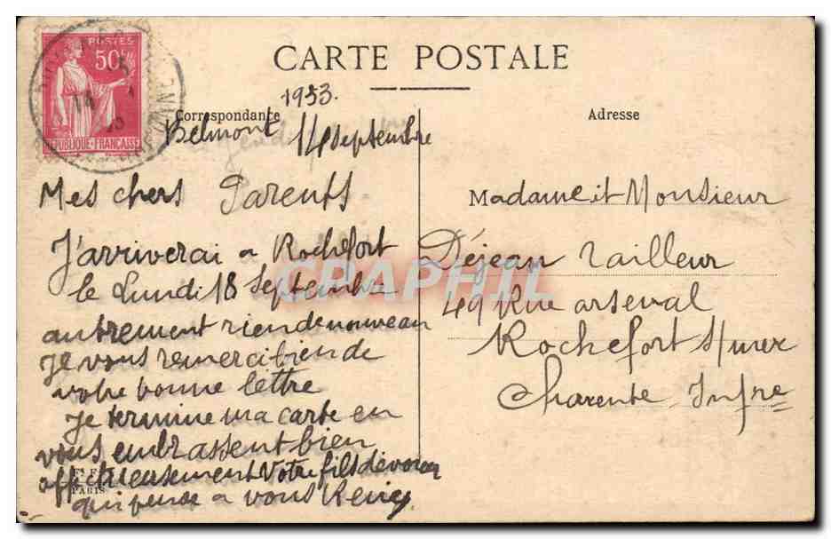 Fantaisie - Homme Bucheron - Woodcutter - CPA  — Rückseite