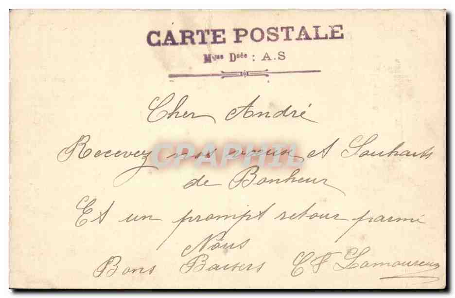 Fetes - Meileure Annee - oiseau - little sparrow - CPA  — Rückseite