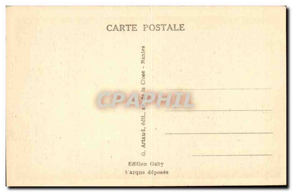 Nantes CPA la Psalette — Rückseite