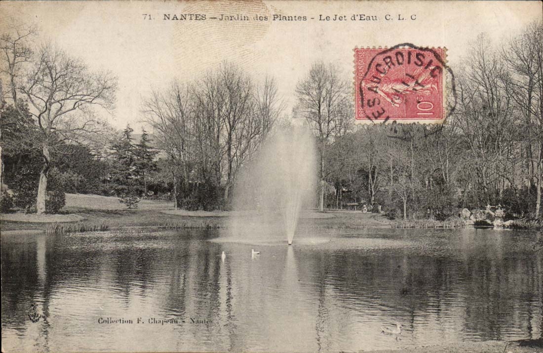 Nantes CPA Jardin des plantes Le jet d'eau