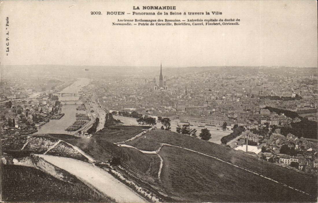 Rouen CPa Panorama de la Seine a travers la ville