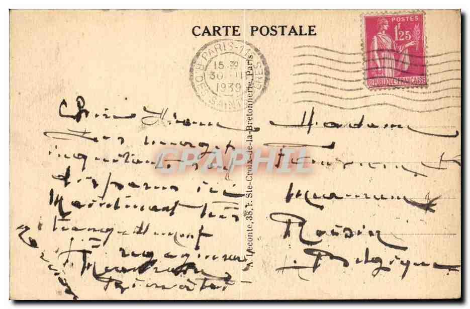 Paris CPA Bois de Boulogne le lac  — Rückseite