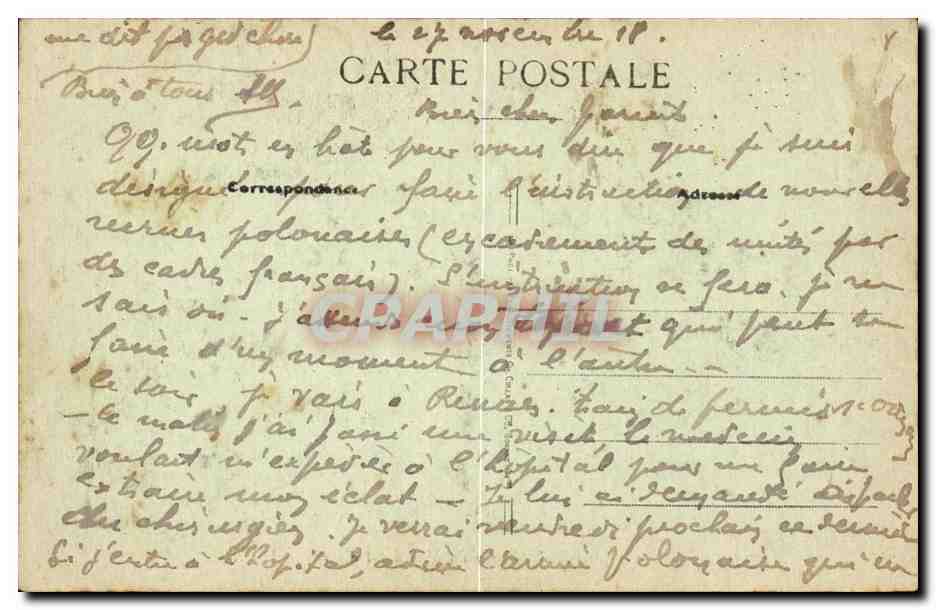 Angers CPA Vue generale du jardin du Mail a vol d'oiseau — Rückseite
