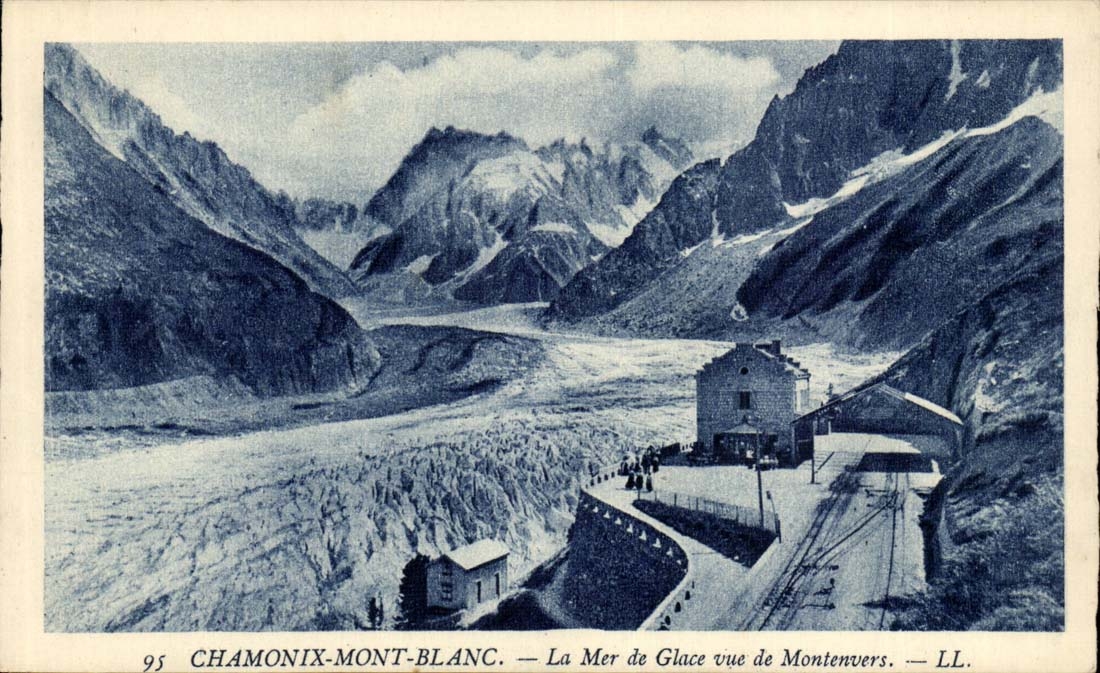 Chamonix Mont Blanc CPA La mer de glace vue de Montenvers