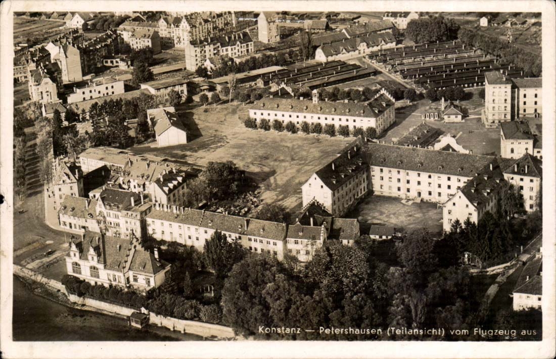 Konstanz — Petershausen (Teilansicht) vom Flugzeug aus — Echte Foto