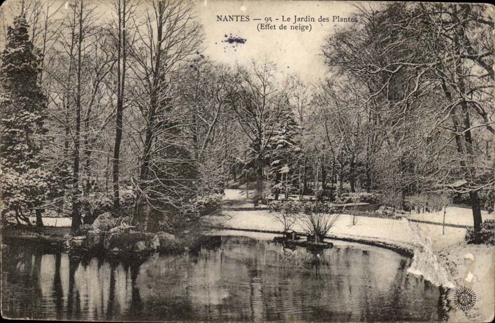Nantes CPA Le jardin des plantes (effet de neige)