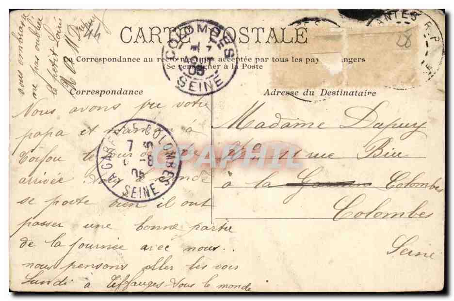 Nantes CPA Le jardin des plantes (effet de neige) — Verso