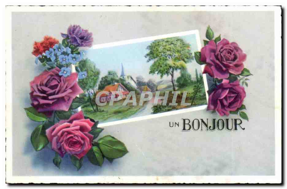 CPA Fantaisie Un bonjour