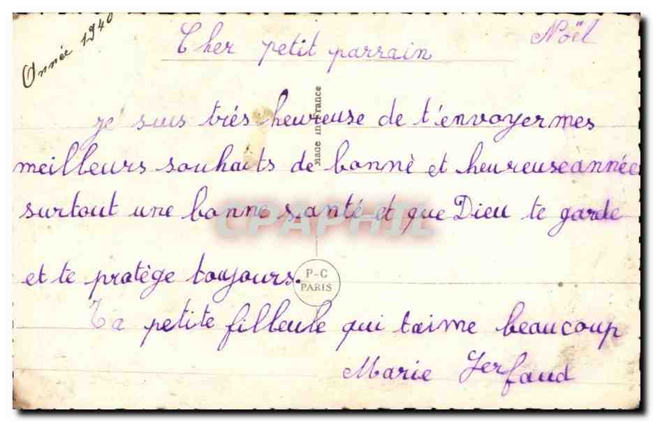 CPA Fantaisie Bonne fete Enfant — Rückseite