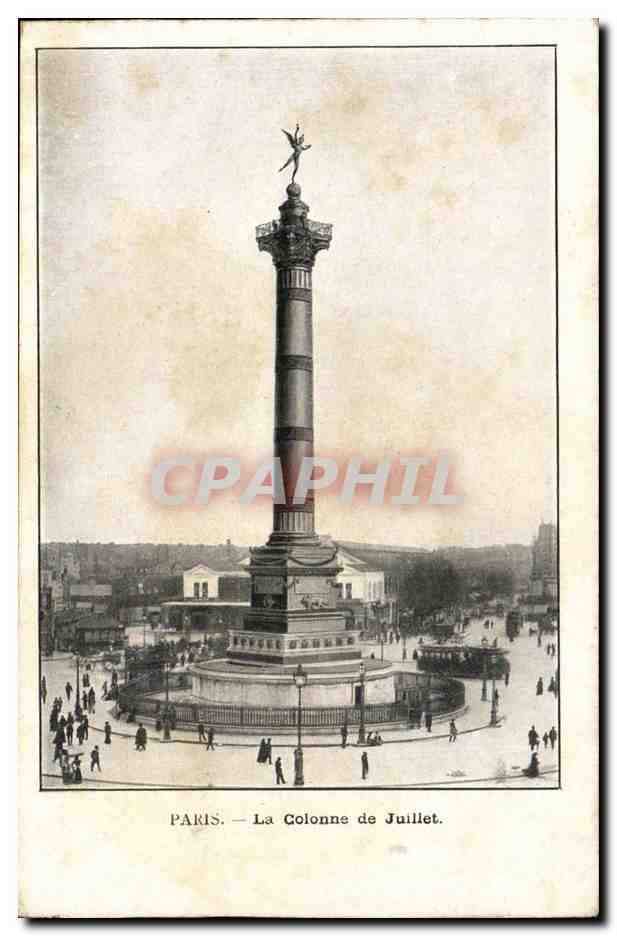 Paris CPA La colonne de Juillet