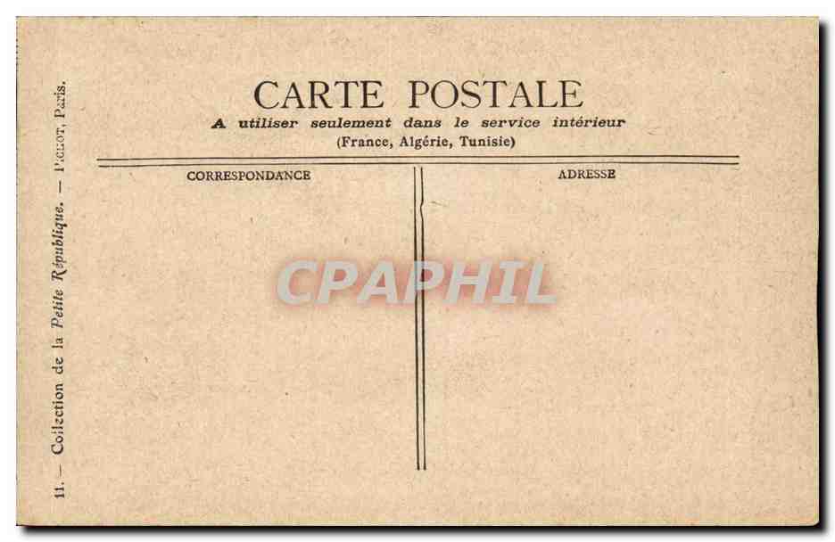 Paris CPA Le triomphe de la Republique (lion) — Rückseite