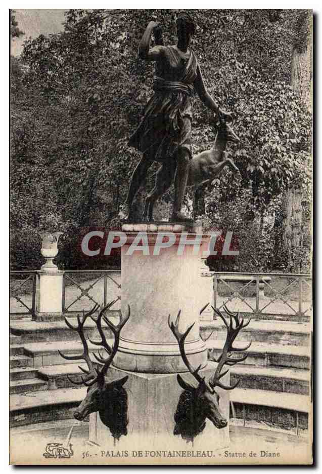 Palais de Fontainebleau — Statue de Diane — CPAPHIL n°56
