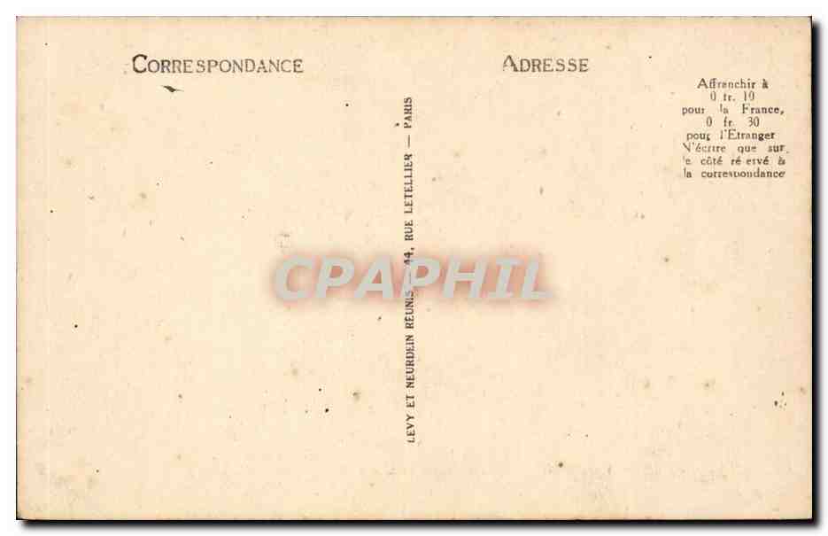 Paris CPA Vue sur les jardins des Tuileries — Verso