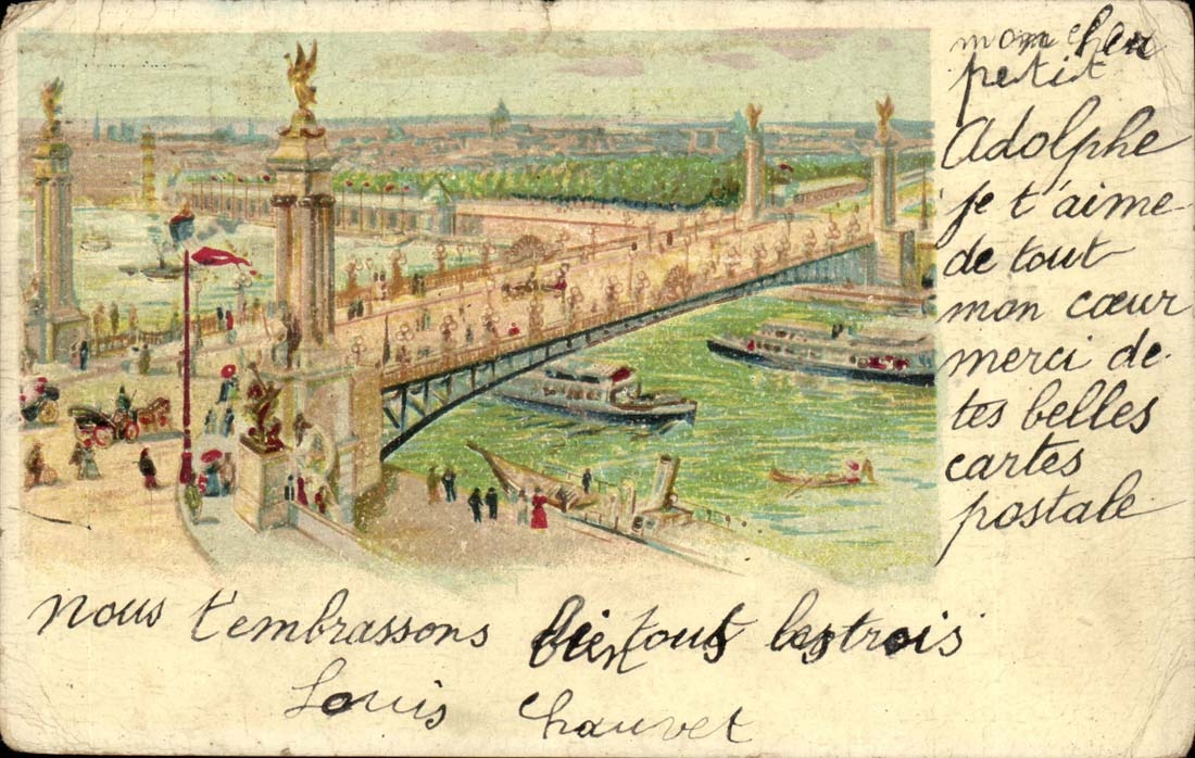 Paris CPA Pont Alexandre III illustration
