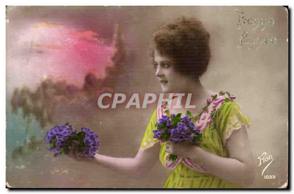 CPA Fantaisie Femme Bonne annee