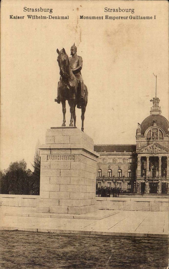 Strasbourg CPA Monument Empereur Guillaume 1