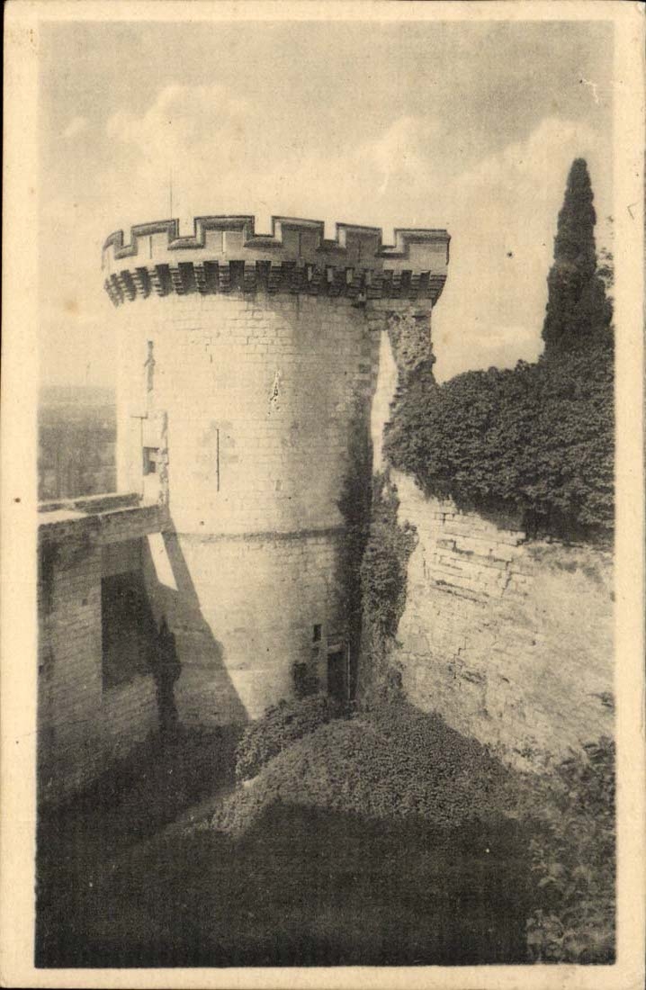 Chinon CPA Le chateau Les douves et la Tour de Boissy