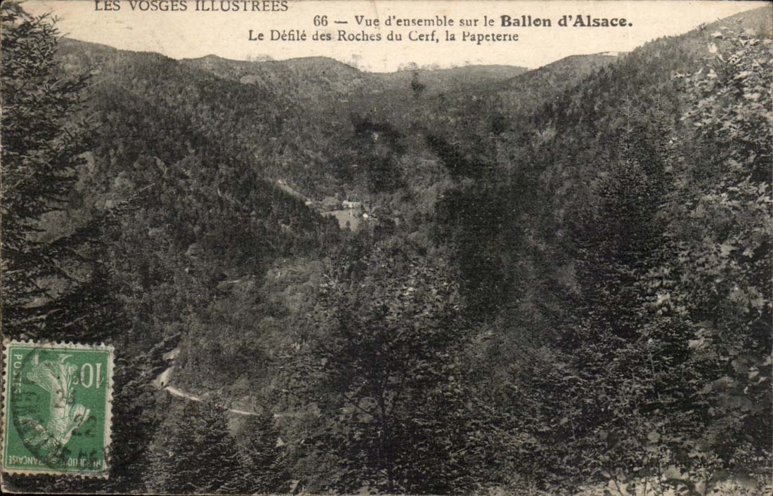 Ballon d'Alsace — Défilé des Roches du Cerf, la Papeterie — Les Vosges Illustrées n°66