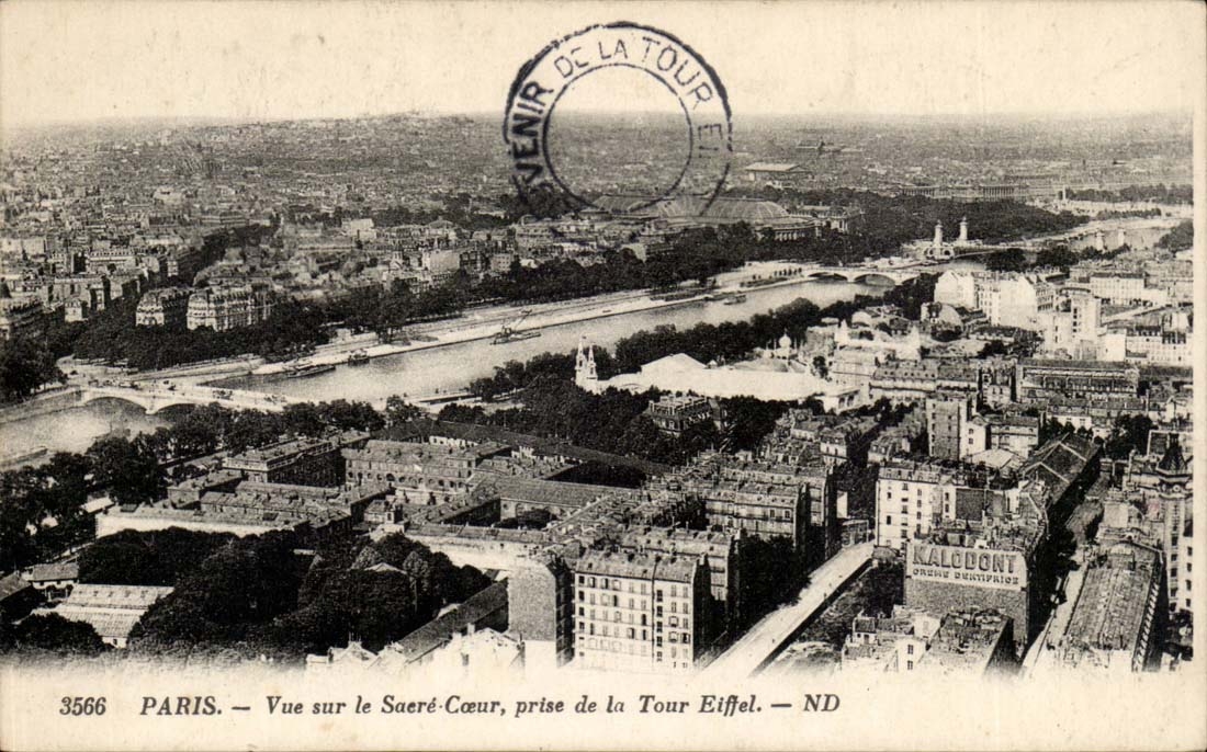 Paris CPA Vue sur le Sacre Coeur prise de la Tour Eiffel
