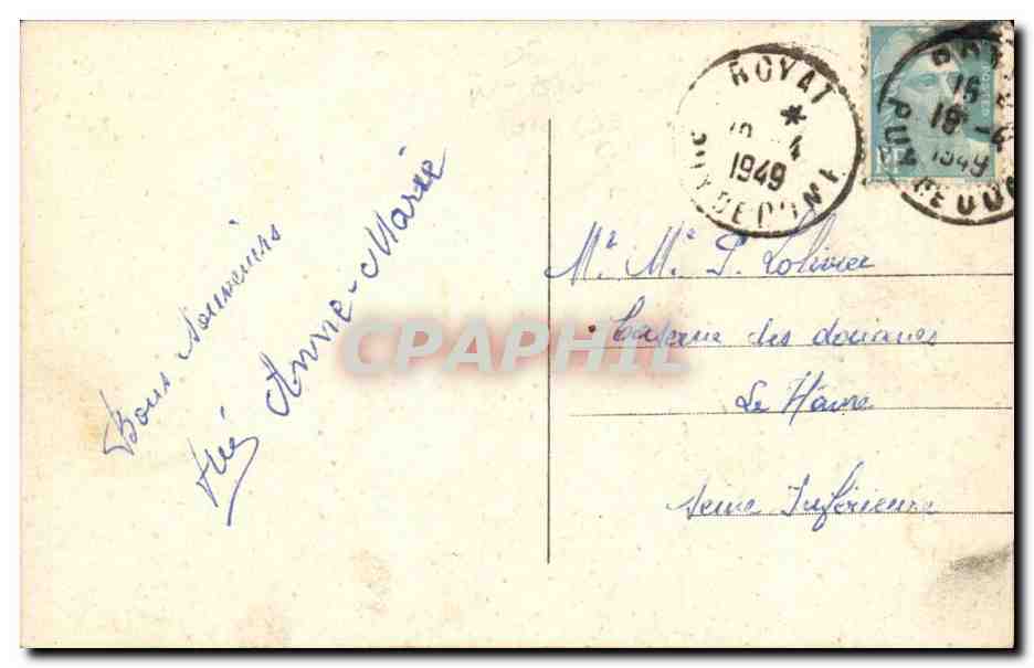 Royat — Golf de Charade et le Puy-de-Dôme — éditeur CPAPHIL, n° 142 — Reverso