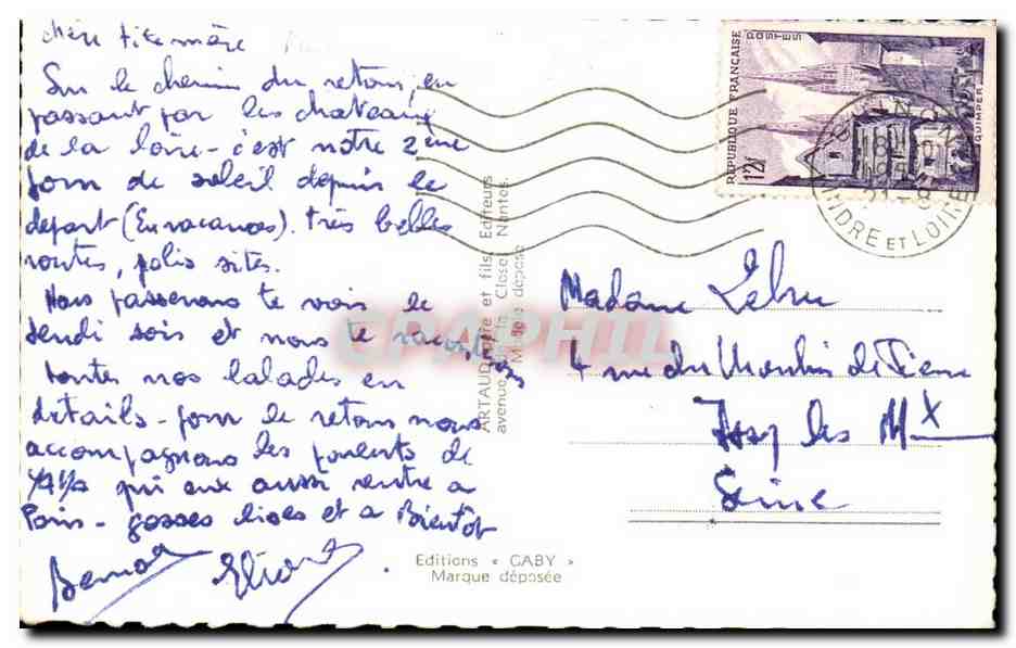 Chinon CPA Jeanne d'arc Chateau Rabelais — Rückseite