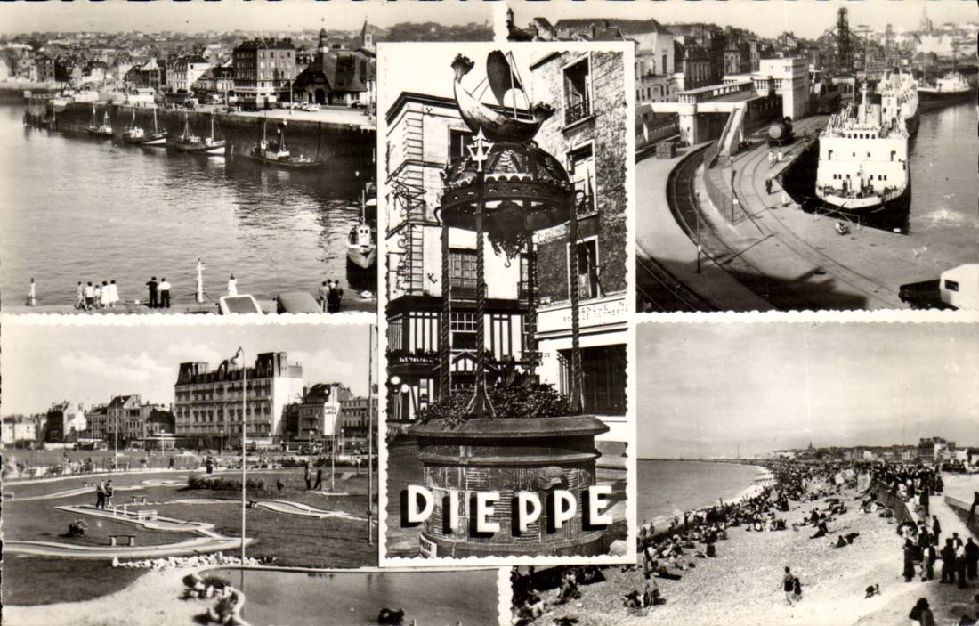 dieppe CPM Le pollet Vue de la plage La gare maritime Le golf miniature