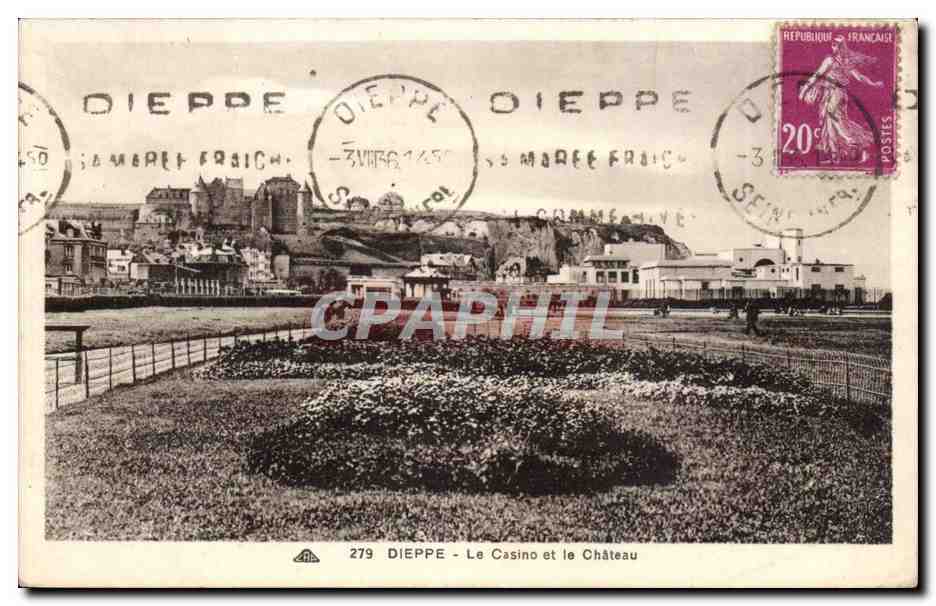 Dieppe CPA Le casino et le chateau