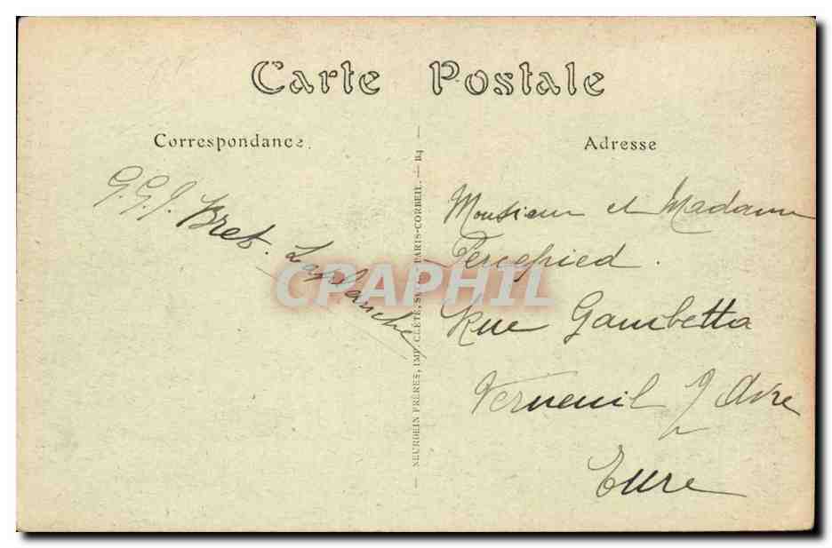 Dieppe CPA portail de l'eglise Saint Jacques  — Verso
