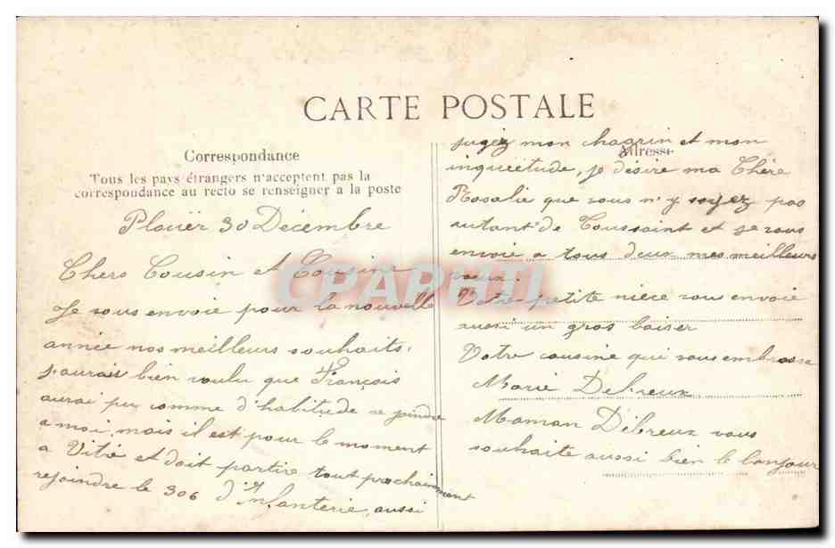 Fecamp CPA La Benedictine Vue generale prise du square — Rückseite