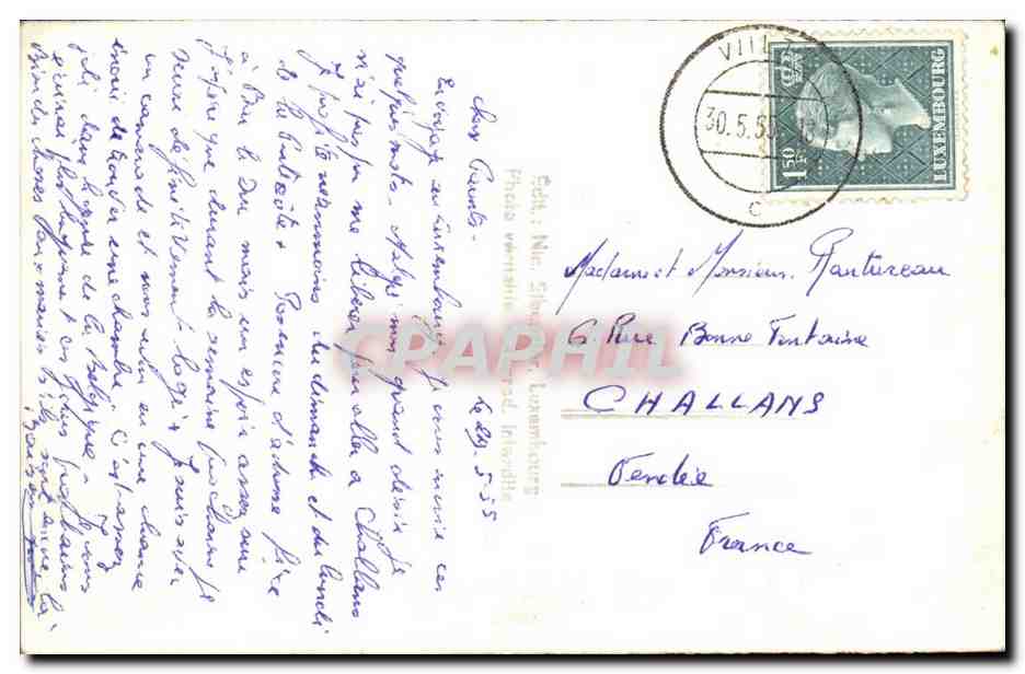 Luxembourg CPA Vue generale — Verso