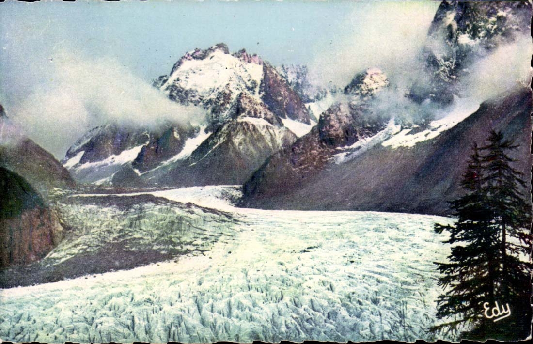 La Mer de Glace et les Grandes Jorasses — (4.205 m.) — Éditions Edy, n° 43