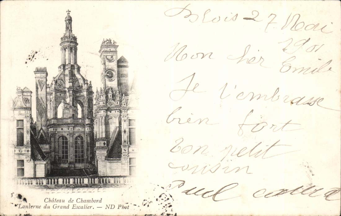 Chateau de Chambord CPA Lanterne du grand escalier