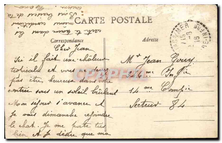 Piriac-sur-Mer — Vue d'ensemble de la côte du Poulaire — éditeur anonyme, n° de série 1839 — Verso