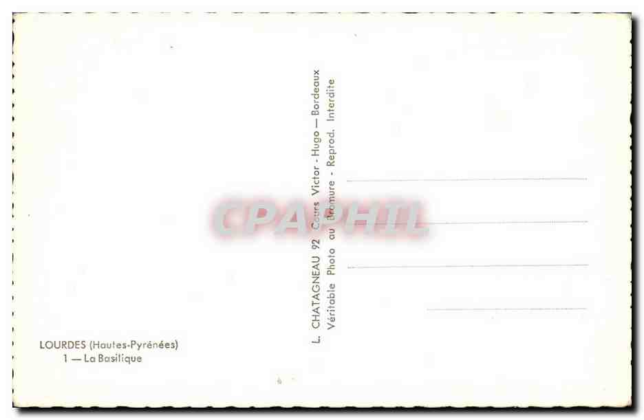 Lourdes CPA ND de Lourdes Priez pour nous  — Verso