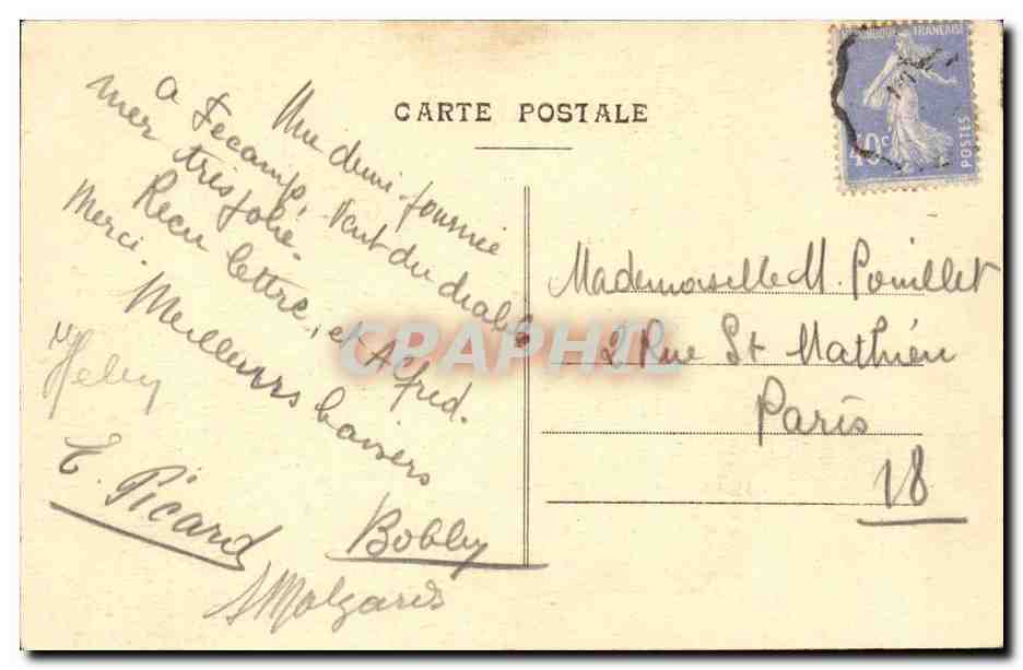 La Benedictine a FEcamp CPA La porterie principale Entree des visiteurs — Rückseite